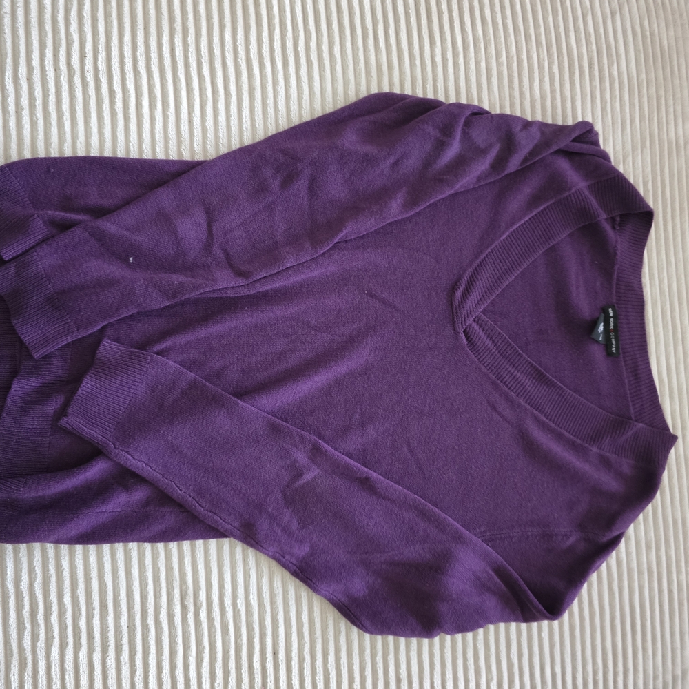 New York & Company Deep Purple Knit Top